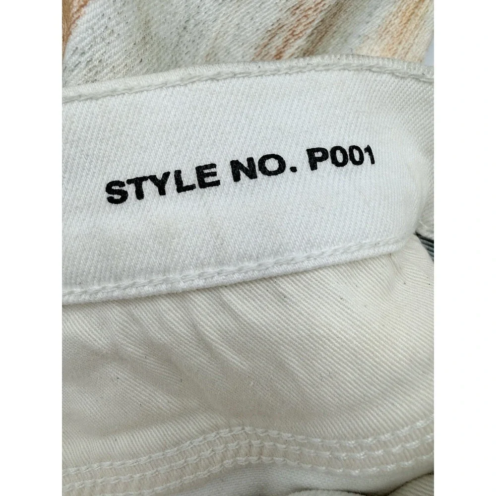Purple Brand‎ P001 White Brush Stroke Jeans Mens Size 36x31 Slim Fit Distressed